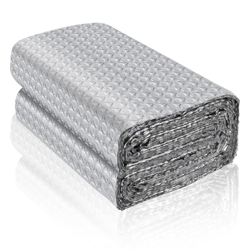Reflective Foil Insulation, Double Reflective Bubble Insulation Sheet, Aluminum Foil Bubble Shield, Radiant Barrier Roll for RV Windows Weatherproofing (23.6''x 10Ft)