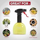 Evo Mini Oil Sprayer Bottle | Non-Aerosol for Olive Oil, Cooking Oils, Vinegars | 8-Oz Capacity | Rotatable Nozzle | Gourmet Cooking Tools - Food-Safe Materials - Yellow and Green, Set of 2