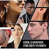 Cool Gold Chain Earrings Chic Stainless Steel Kpop Dangly Mens Dangle Earrings For Men Women