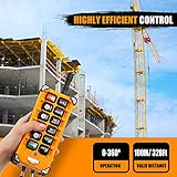 NEWTRY Wireless Crane Remote Control 12 Buttons 12V Industrial Channel Hoist Controller Electric Lift Wireless Switch Transmitter Receiver