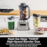 Ninja SS151 TWISTi Blender DUO, High-Speed 1600 WP Smoothie Maker & Nutrient Extractor* 5 Functions Smoothie, Spreads & More, smartTORQUE, 34-oz. Pitcher & (2) To-Go Cups, Gray