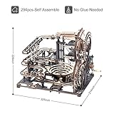 ROKR 3D Wooden Puzzles for Adults Marble Run Model Building Kit(LGA01 Marble Night City)