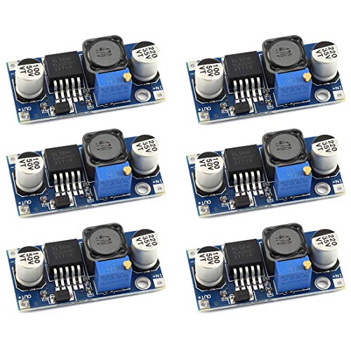 DZS Elec 6pcs XL6009 DC-DC Booster Converter Module 3V-32V to 5V-35V 4A Adjustable Step-up Voltage Regulator 5V 9V 12V 24V Power Supply Module