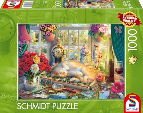 Puzzlezeit mit Katze