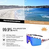 FMY Polarized Cycling Glasses Sports Sunglasses,UV400 Protection Eyewear Baseball Running Fishing for Men Women Youth