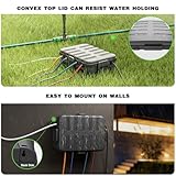 Flemoon Large Outdoor Electrical Box (12.5 x 8.5 x 5 inch), IP54 Waterproof Extension Cord Cover Weatherproof, Protect Outlet, Plug, Socket, Timer, Power Strip, Holiday Light Decoration, Black