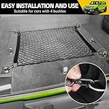 JTYZSM Trunk Cargo Net for 2019-2025 Jeep Wrangler JL 4XE 4 Door Trunk Organizer Net Anti-Slip Rear Mesh Cargo Netting for 19-25 Wrangler JL JLU 4XE SUV Accessories