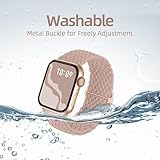 Braided Stretchy Solo Loop Compatible for Apple Watch Band 38mm 40mm 41mm 42mm 44mm 45mm 46mm 49mm for Women Men, Nylon Elastic Straps Wristbands for iWatch Series 10 9 8 7 6 SE 5 4 3 2 Ultra Ultra 2