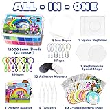 FUNZBO 23000 5mm Fuse Beads Kit - 22 Colors | 106 Patterns, Home School Arts and Crafts Supplies for Kids, Toys Set, Valentine Art Decorations for Room, Gifts for Girls and Boys Age 5+