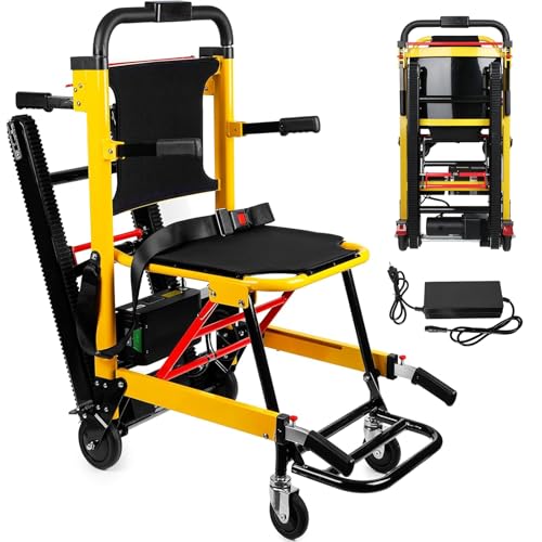 Powered Wheelchair, Stair Climbing Wheelchair, Mobile Stair Lifts for Seniors, Elderly Stair Chair, Load Capacity 480lbs, Foldable