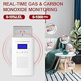 2 Packs Combination Gas & Carbon Monoxide Detector, Plug in Carbon Monoxide Alarm & Natural Gas Detector,Propane,Methane,with Backup 9V Battery Feature, Digital Display, for Home, Apartment, RV