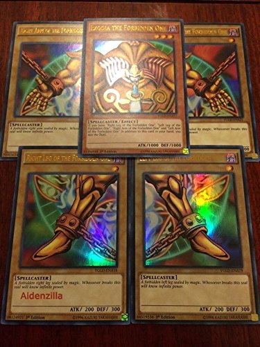 Yugioh Exodia Set (ultra rare) 5 Cards - YGLD - Forbidden One Left Right Arm Leg .HN#GG_634T6344 G134548TY8611