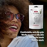 Setex Gecko Grip Ultra-Thin 0.6mm Anti Slip Eyeglass Nose Pads, (5 Clear Pair) USA Made, 2500 Innovative Microstructured Fibers per Nose Pad, 0.6mm x 7mm x 16mm