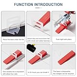 Tile Leveling System Clips 1/16" Tile Leveler Clips 1.5mm 2000 Pcs DIY Tile Leveler Spacers for Professional Ceramic Tile and Stone Installation