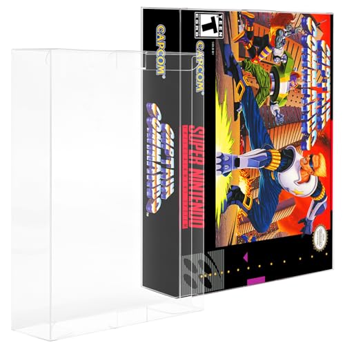 YOYOBUBU 15 Pack Video Game Protector for SNES & N64 Game Boxes – Clear Plastic Sleeve Cover – 0.35mm Rigid PET – Dustproof, Scratch-Resistant, Crystal Clear Display