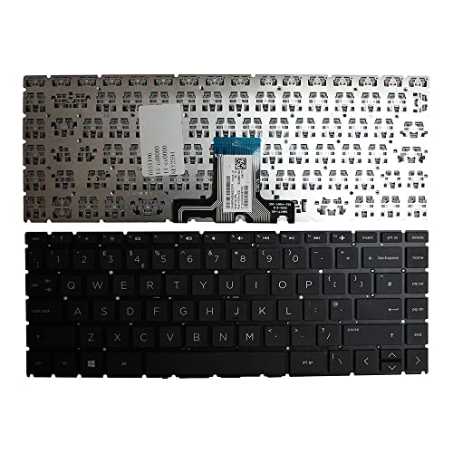 Power4Laptops UK Layout Black Replacement Laptop Keyboard Compatible with HP Home 14-cf1002nj
