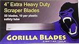 Better Tools 4" Extra Heavy Duty Scraper Blades - .036" thick - 50 blades/box - 10 blades/tube