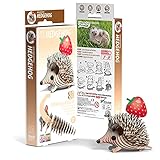 Eugy Hedgehog 3D Puzzle, 24 Piece Eco-Friendly Educational Toy Puzzles for Boys, Girls & Kids Ages 6+