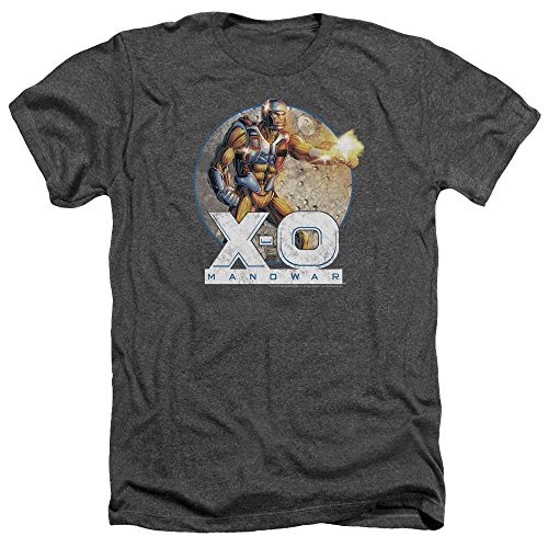 Xo Manowar - Mens Vintage Manowar Heather T-Shirt, Size: Small, Color: Charcoal