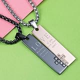 Wolentty Couple His Hers Distance Necklaces for Valentine's Day Gift