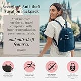 Securtex® Anti-theft Vacation Travel Backpack 10x13" Slash-Resistant Nylon Daypack w/RFID, Charcoal