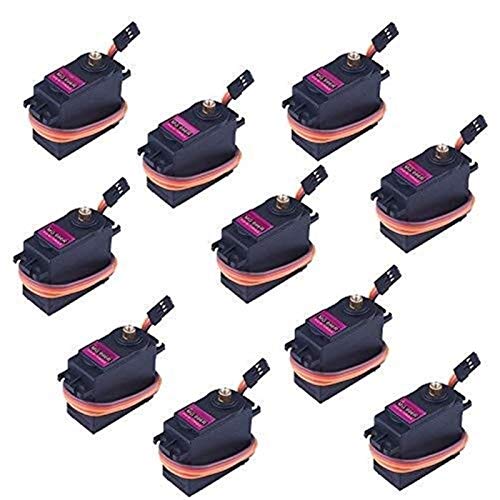 YJYGR Servomotor 10 Pcs MG996R Metal Gear Torque Digital Servo Motor for RC Model Car Boat Helicopter KY62