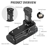 NEEWER Battery Grip Replacement for BG-R10 Compatible with Canon EOS R5 R5C R6 R6 Mark II Mirrorless Cameras, Powered by LP-E6/LP-E6N/LP-E6NH Batteries for Stable Vertical Shooting