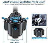 Miracase [Upgraded Version Cup Phone Holder for Car, Universal Adjustable Long Neck Car Phone Mount Cradle Friendly Compatible with iPhone Samsung Google and All 4.0-7.0 inches Smartphones