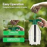 VIVOSUN 0.2 Gallon Handheld Garden Pump Sprayer, 27 oz Gallon Lawn & Garden Pressure Water Spray Bottle with Adjustable Brass Nozzle, for Plants and Other Cleaning Solutions (0.8L Green)