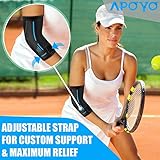 APOYO Elbow Brace for Tendonitis and Tennis Elbow, Compression Sleeve for Arthritis, Workouts, Reduce Joint Pain During Fitness Activity (Large)