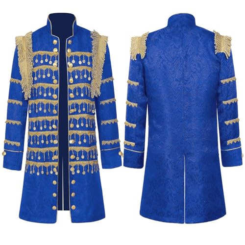 Men Vintage Tailcoat Jacket Steampunk Formal Gothic Victorian Frock Coat Costume Fashion Outwear for Halloween
