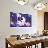 Anime Painting Canvas Wall Art Anime One Piece Sexy Beautiful Nico Robin Long Legs Walk Colorful Background Painting Artwork Home Decor Room Decor 24x36inch(60x90cm)