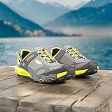 HUMTTO Men's Amphibious Water Shoes - Outdoor Hiking Sandals for Men Summer Non-Slip Quick Drying Water Sandals River Shoes 12 Grey