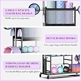 Mythinglogic Dumbbell Rack for Home Gym, Weight Rack for Dumbbells Hold up to 420 Pounds, Multifunctional Yoga Mat Holder for Barbell plates and Kettlebells, Home Gym Storage Rack with Casters