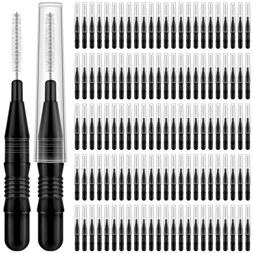 MAPVOLUT 120 Pieces Braces Flossers for Cleaner Interdental Brushes Between Teeth, Toothpick Dental Tooth Flossing with Soft Bristles 360° Bendable Oral Dental Hygiene Flosser Cleaning Tool