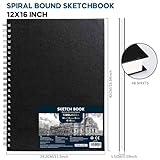 TAVOLOZZA 11.7"x16.5" Spiral Sketchbook, A3 Sketchbook Mixed Media, Hard Cover Sketch Book for Painting, 48 Sheets, Acid-Free Drawing Pad