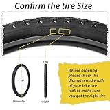 MOHEGIA Mountain Bike Tires Set: 2-Pack 26x1.95 inch (52-559mm) Folding Replacement Bicycle Tires and Pair 26inch Inner Tubes with Tire Levers for MTB Dirt Offroad Cycling