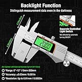 Raynesys Digital Caliper 12 inch 300mm Micrometer Caliper All Stainless Steel Electronic Diameter Measuring Tool with Large LCD Screen for Household/Jewelers/DIY