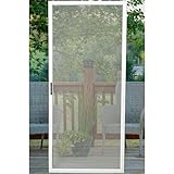 Knock Down (K.D.) Heavy Duty Patio Door Screen (Customize Your Patio Door Screen!). Fully Customizable with PetMesh for Increased Durability. White