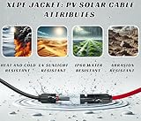 WindyNation 10 Gauge 10 AWG Pair 40 Feet Black + 40 Feet Red PV Photovoltaic Solar Panel Extension Cable Wire Solar Connectors