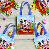 Mickey and Friends Party Favor Bags Set – 24 Pack of 8" Mickey Mouse Party Goodie Bags for Kids Bulk Reusable Totes | Disney Birthday Party Supplies