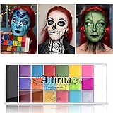 UCANBE Face Body Paint Set-Athena Painting Palette,10 Professional Artist Brush,Large Deep Pan Ideal for Halloween Cosplay Party SFX Arty Stage Makeup