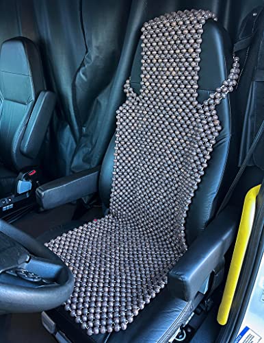 EXCEL LIFE Extra Large Natural Wood Beaded Seat Cover Massaging Cooling Cushion for Truck, Trailer, Van