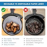 Silicone Air Fryer Liners Round 3 Pack - Airfryer Liners, Silicone Air Fryer Liners Reusable, Air Fryer Liner, Air Fryer Silicone Liners for Air Fryer Basket