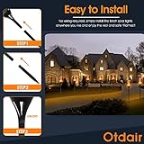 Otdair 96 LED Solar Lights Outdoor Upgraded 6 Pack, 43" Tall & Super Larger Size, Waterproof Solar Torch Light with Flickering Flame, 2200mAh Solar Tiki Torches Decoration Lights, for Path Yard Garden