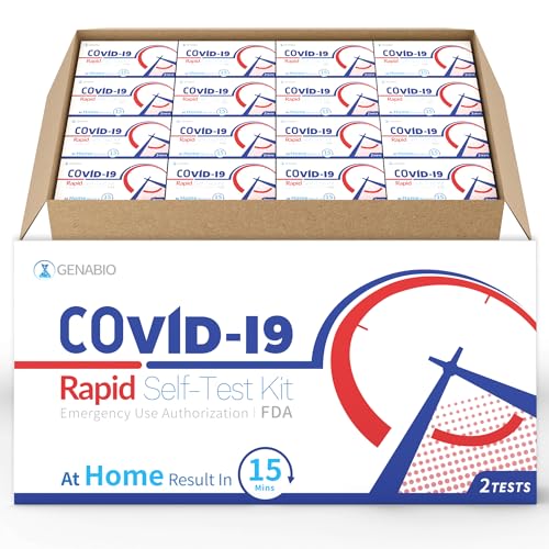 Genabio COVID-19 Antigen Rapid Self-Test Kit – 1 Carton, 102 2-Packs (204 Tests) | FDA EUA Authorized | 15 Min At-Home Results | Bulk Enterprise Pack | FSA/HSA Eligible