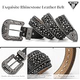 BELTROAD Rhinestone Belt Goth Belt Bling Belts for Women and Men Western Cowboy Cowgirl Belts for Jeans, Halloween Belt