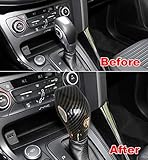 ruihe Car Gear Shift Knob Cover Carbon Fiber Color Sticker Trim Fit for Ford Focus Fiesta Fusion Escape C-Max Transit-150 Transit-250 Transit-350 Transit Connect