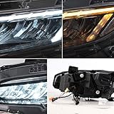 VLAND LED Headlights Assembly Compatible with 10TH Gen Honda Civic Sedan/Coupe/Hatchback/Type R 2016-2021, W/Dynamic Start-up DRL, Front light with Sequential Turn Signal, Plug-n-Play