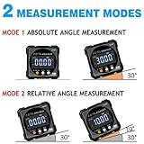 Digital Angle Finder with Electronic Laser - 4-side Strong Magnetic Angle Gauge, Cube Inclinometer with Backlight, Table Saw Miter Protractor, Woodworking Measuring Tool, Level Box for Hanging